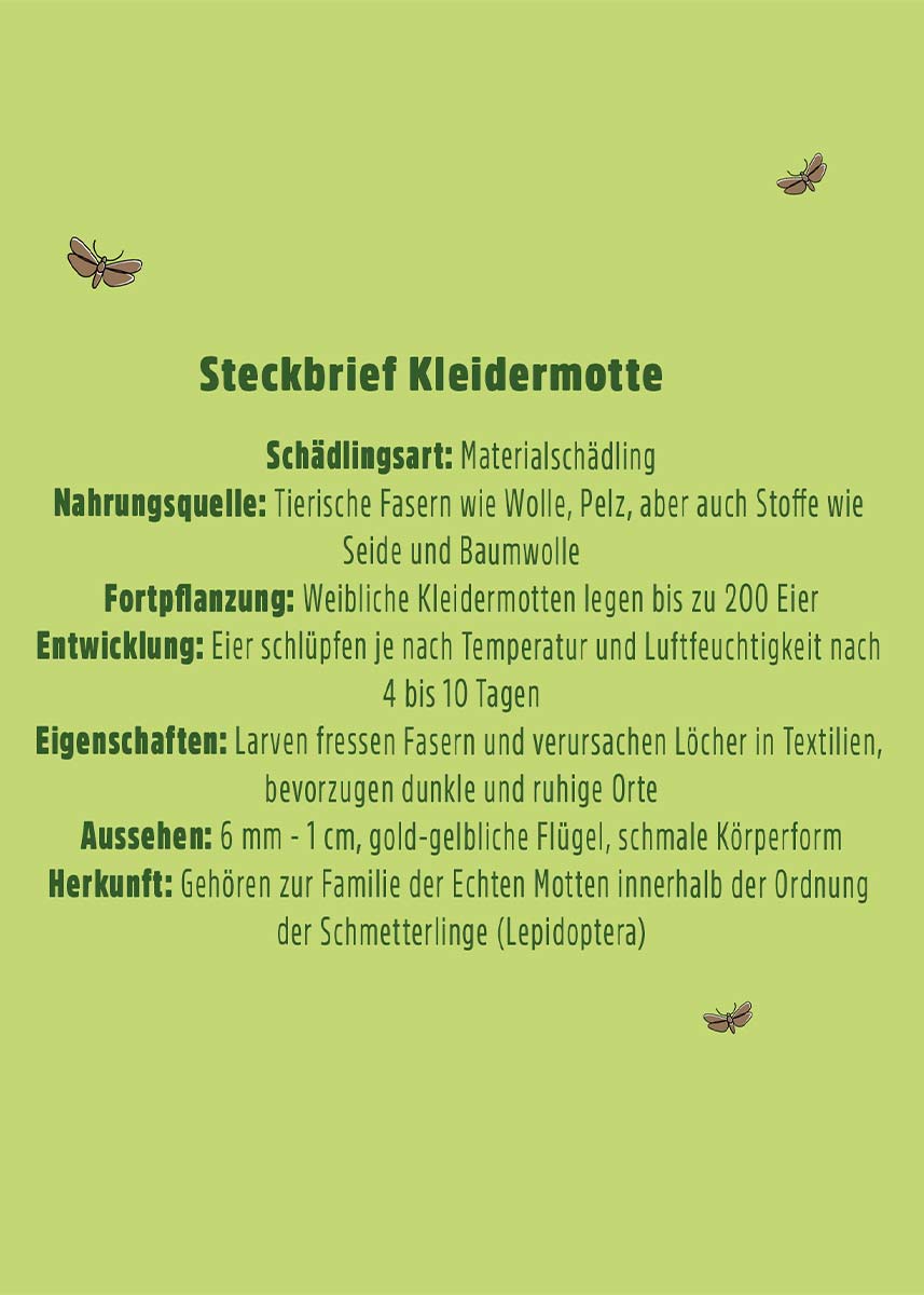 Kleidermotten Falle | Klebefalle | Pheromonfalle