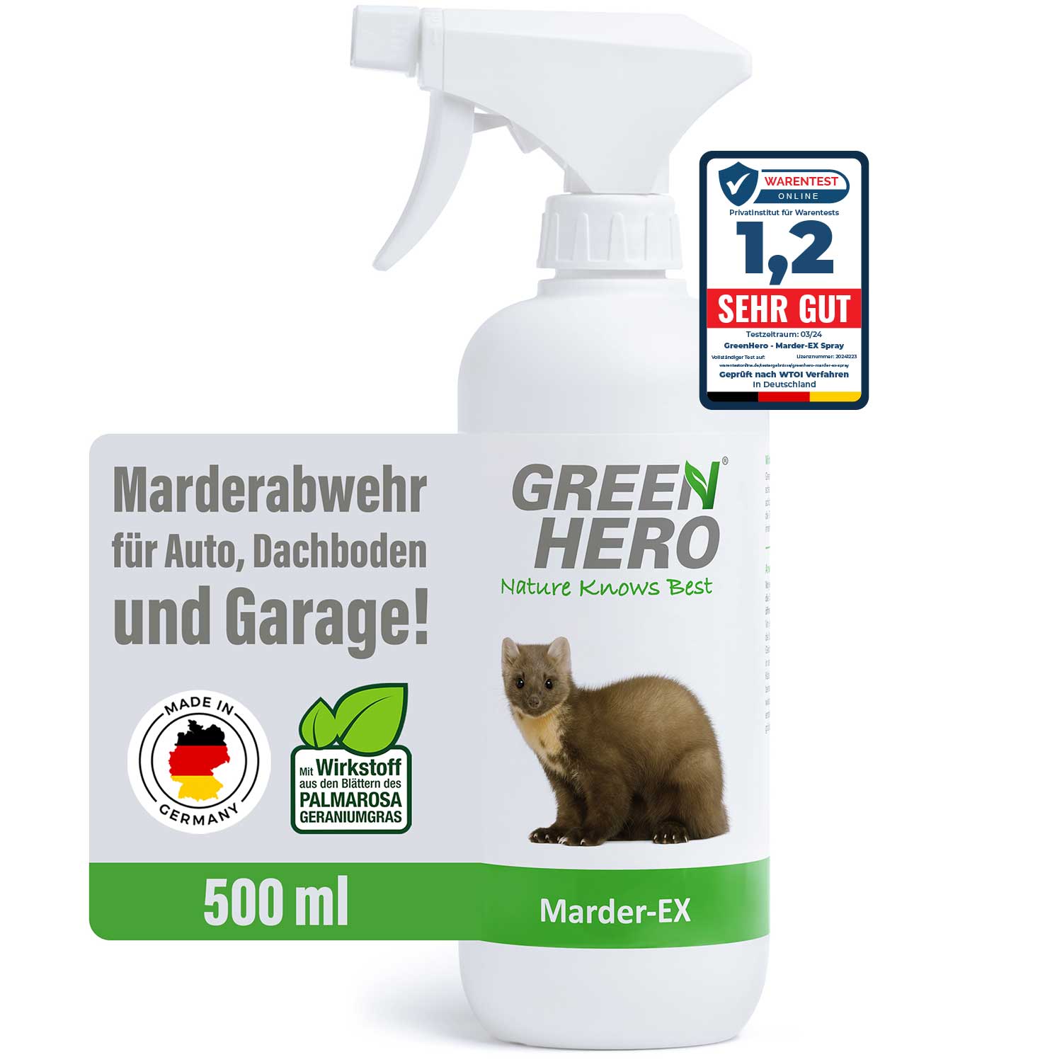 GreenHero Marder-Ex Spray gegen Marderverbiss